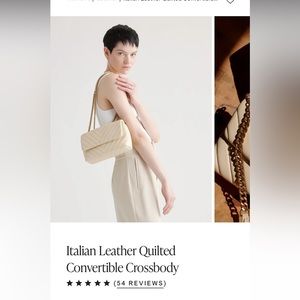 Quince Italian Leather Quilted Convertible Crossbody